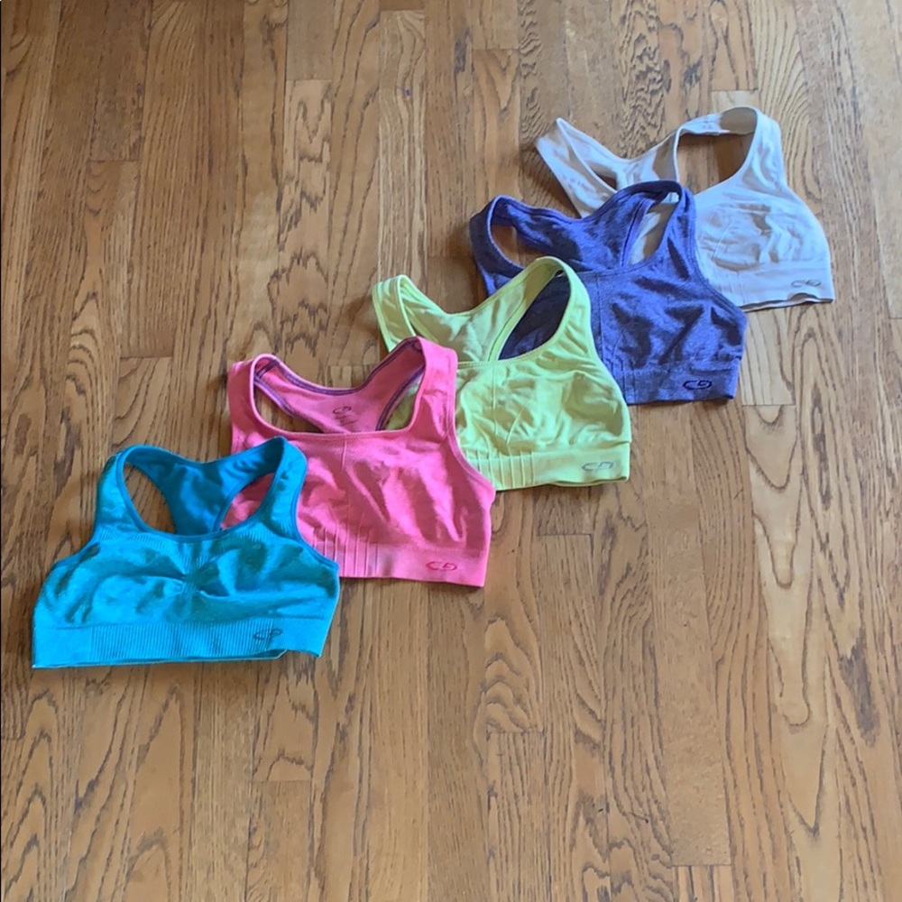 bundle of five champion sports bras